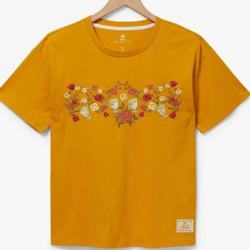 NWT Disney Beauty and the Beast Chip Floral Women's T-Shirt 2XL​​​​